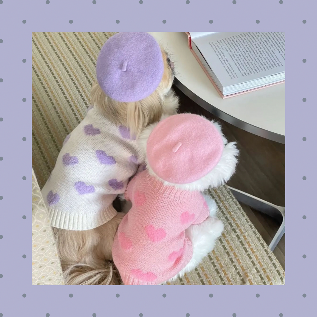 パステルPOPハートニット