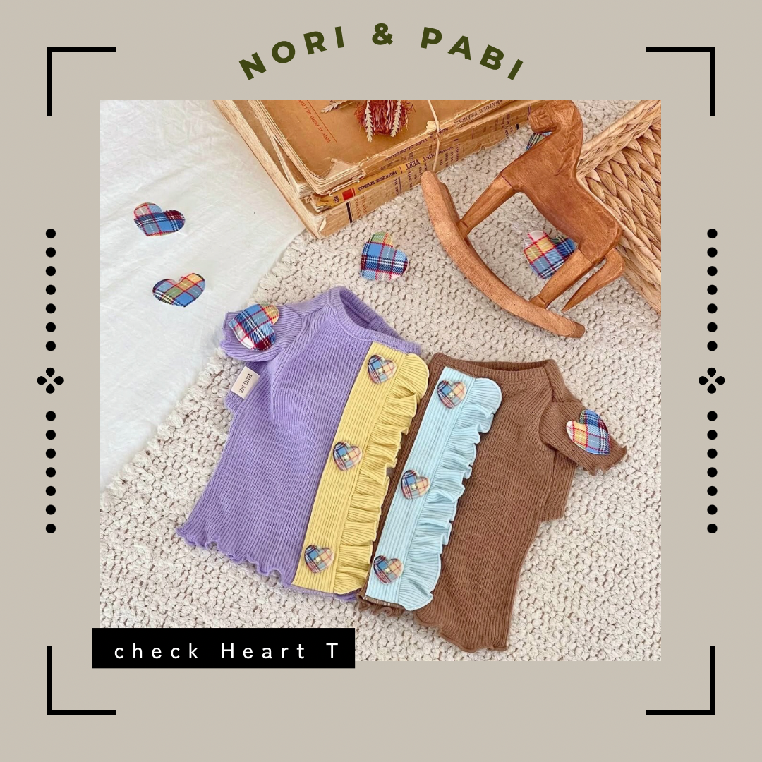 check Heart ウールニット