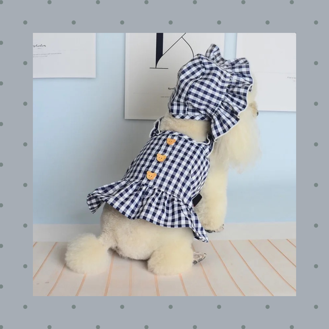 SALEチェックフリルワンピース※