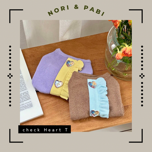 check Heart ウールニット