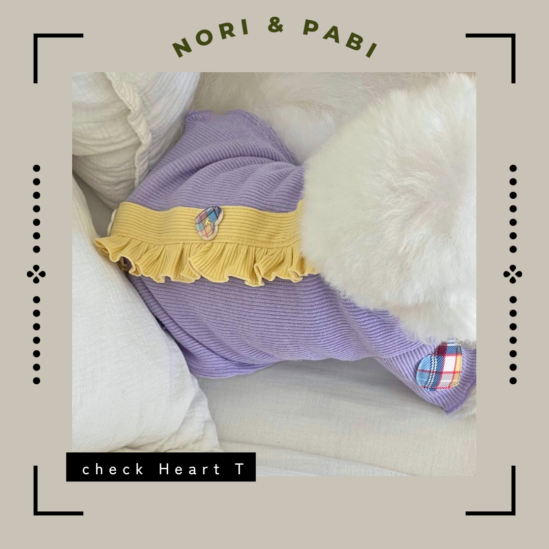 check Heart ウールニット