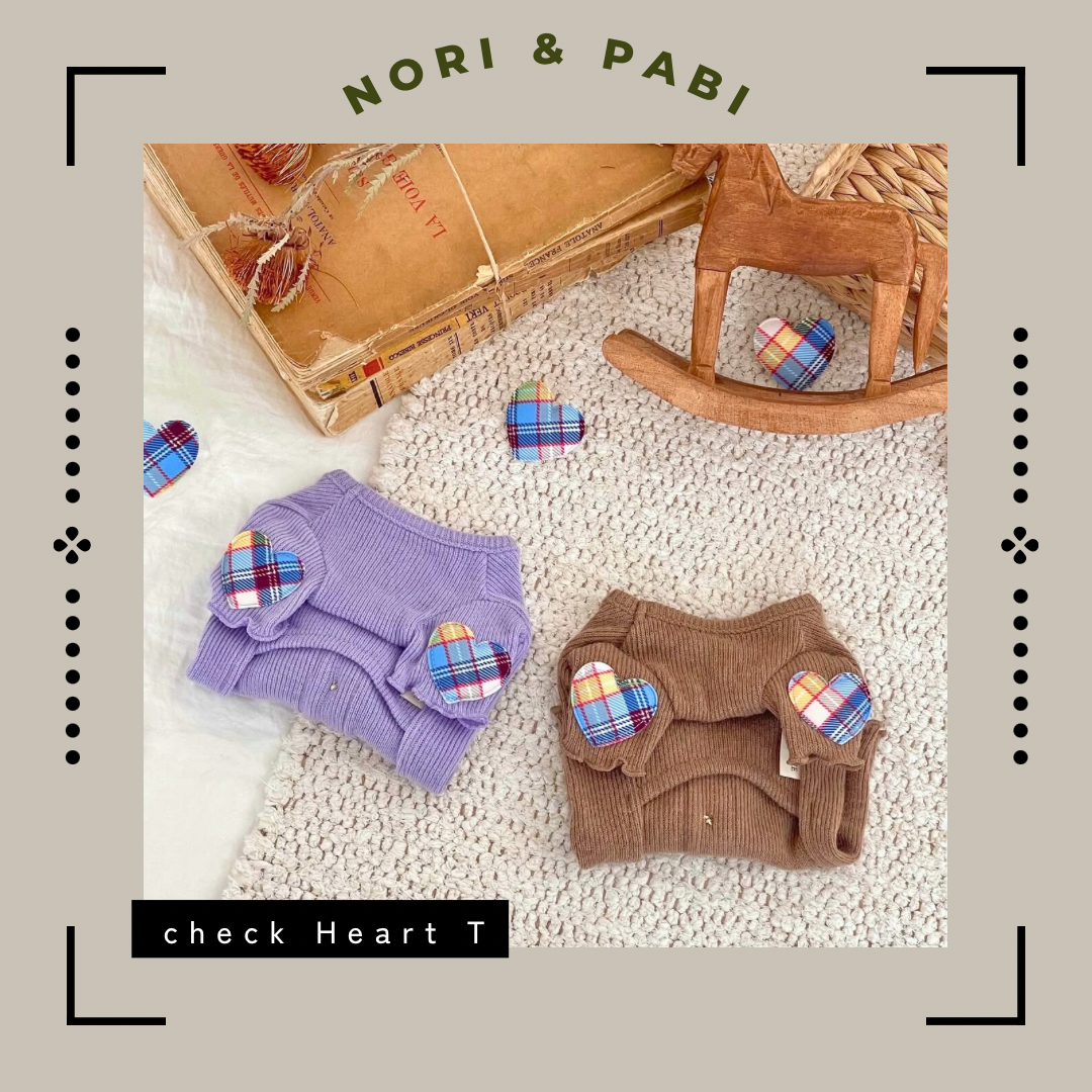 check Heart ウールニット