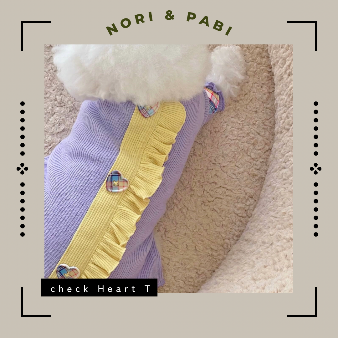 check Heart ウールニット