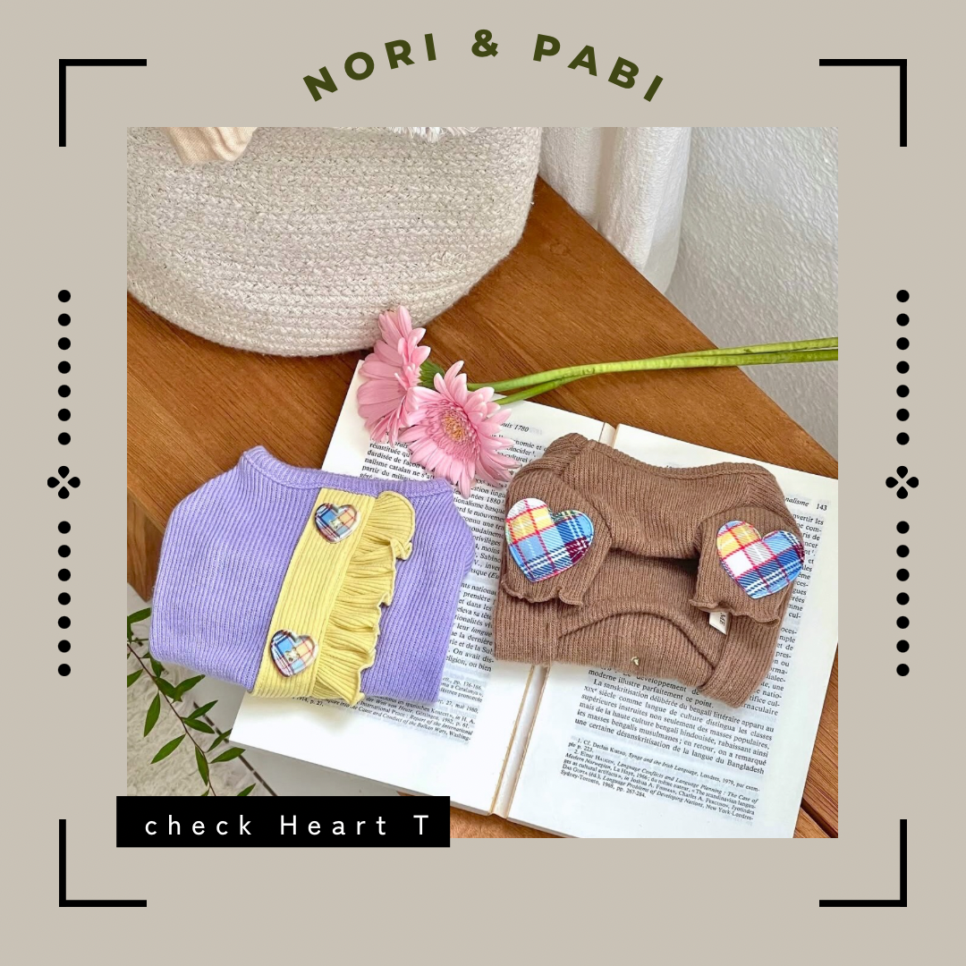 check Heart ウールニット